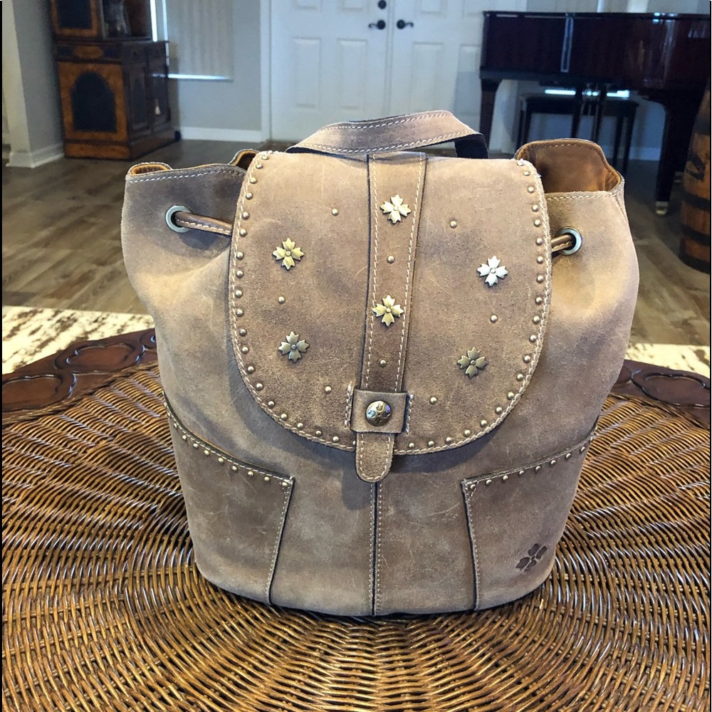 Suede backpack